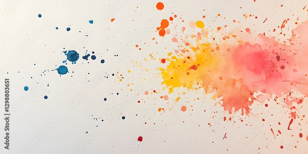 Splash of paint with a rainbow of colors. The splatter of paint is in the middle of the image and is surrounded by a white background. The colors of the paint are bright and vibrant Splash of paint with a rainbow of colors. The splatter of paint is in the middle of the image and is surrounded by a white background. The colors of the paint are bright and vibrant