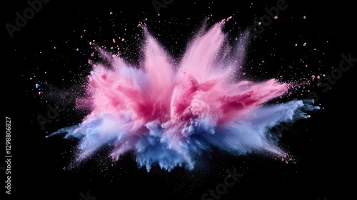 Dynamic Colorful Powder Exploding Brush