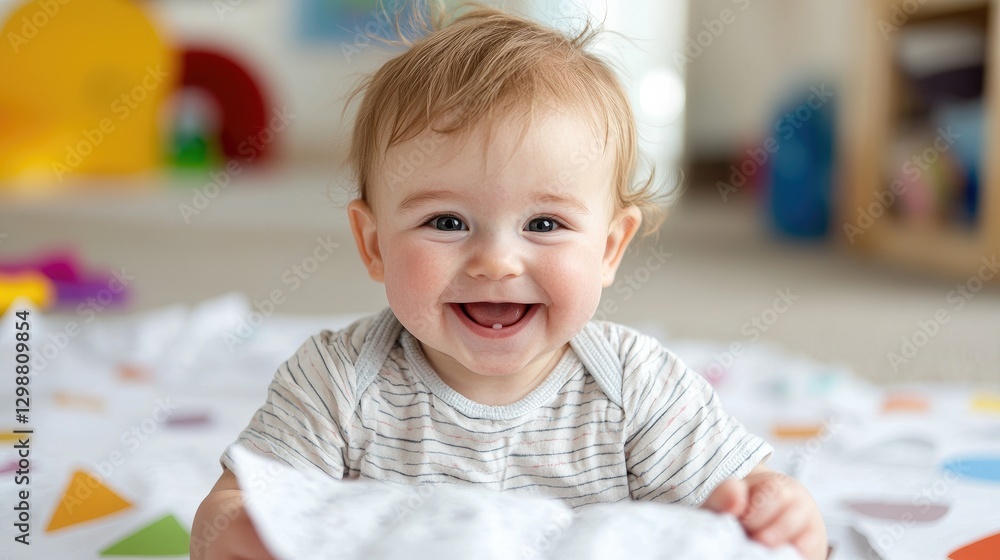 Baby girl, joyful, playing on play mat, indoors, happy expressions, family moments, good for web page, good for social media Baby girl, joyful, playing on play mat, indoors, happy expressions, family moments, good for web page, good for social media
