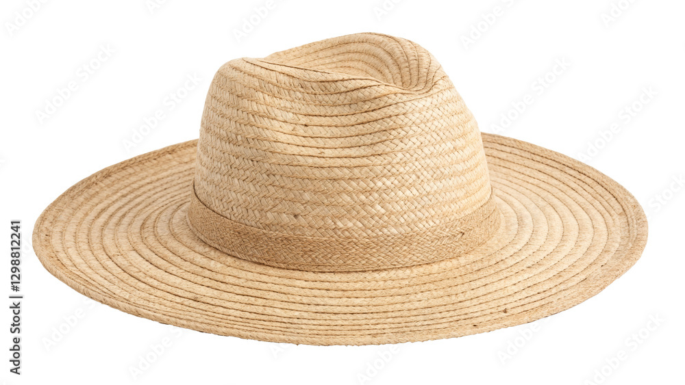 straw summer hat png, transparent background