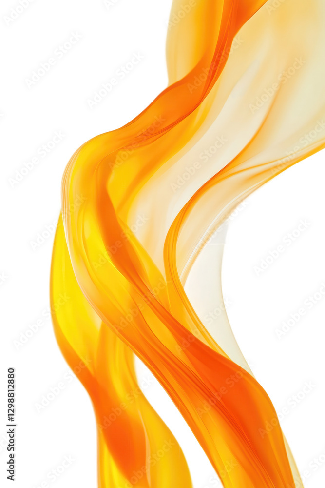 Obraz premium Colorful abstract wave design isolated on white background for modern art, backgrounds, wallpaper, creativity, advertising, and graphic design projects.