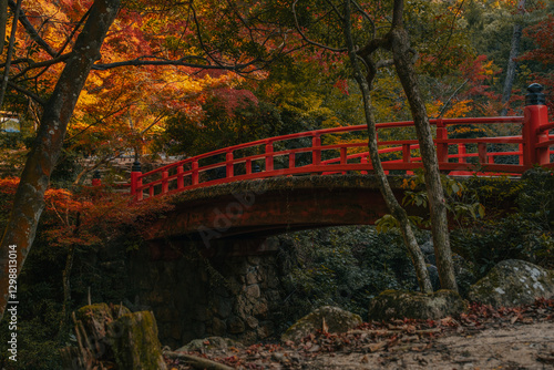Momijidani Bridge on Miyajima Island, Hiroshima