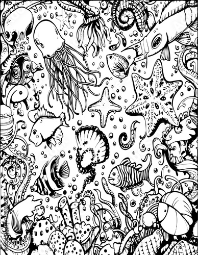 pattern, vector, seamless, cartoon, animal, design, illustration, doodle, wallpaper, flower, art, set, drawing, sketch, decoration, floral, fish, cat, cute, icon, element, leaf, ornament, texture, bir