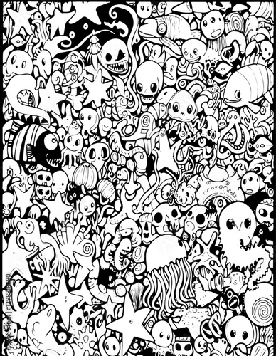 pattern, vector, seamless, cartoon, animal, design, illustration, doodle, wallpaper, flower, art, set, drawing, sketch, decoration, floral, fish, cat, cute, icon, element, leaf, ornament, texture, bir