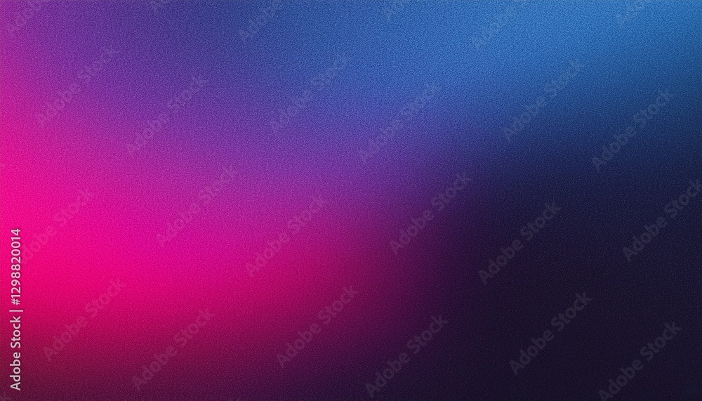 Fototapeta premium Grainy gradient background, dark blue purple magenta pink black abstract noise texture banner, poster header backdrop design