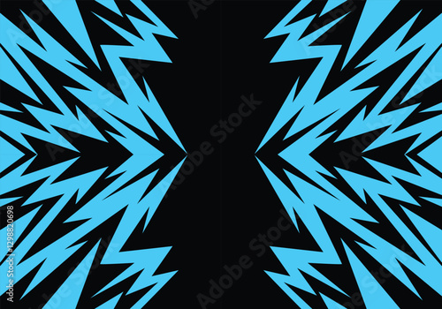 Abstract black Mix background with spikes and zigzag narrow line pattern work
