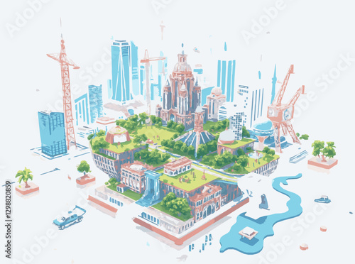 Virtual Reality Simulation World Concept Art