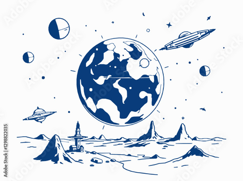 Interstellar Travel Concept with Colony Settlements