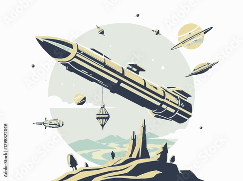 Interstellar Travel Concept with Colony Settlements