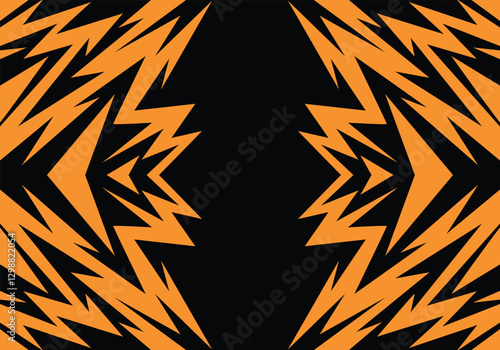 Abstract black Mix background with spikes and zigzag narrow line pattern work