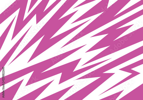 "Radical Lines: Purple and White Contrast,spikes and zigzag pattern