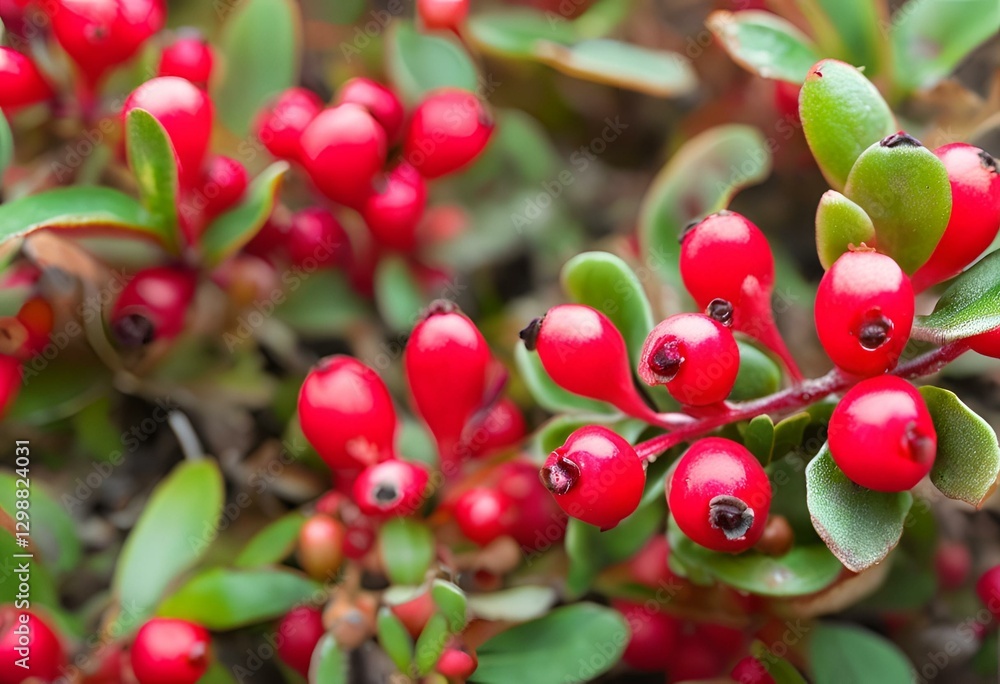 Obraz premium Bearberry with Red Berries