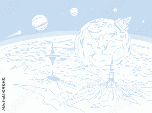 Digital Vector of Space Settlements for Cosmic Exploration