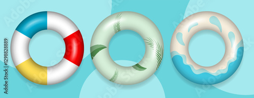 floaters ring set for summer banner design
