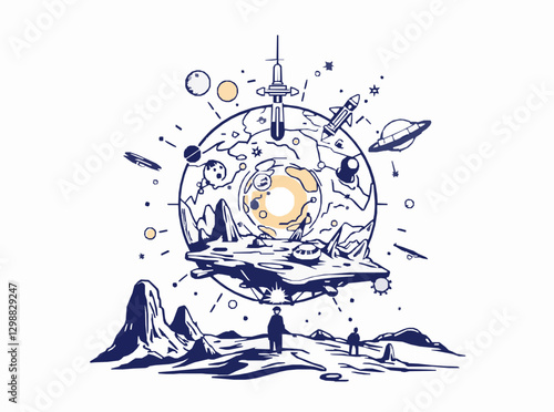 Galactic Colonization Concept with Sci-Fi Elements