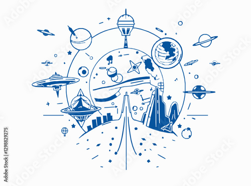 Galactic Colonization Concept with Sci-Fi Elements