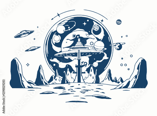 Galactic Colonization Concept with Sci-Fi Elements