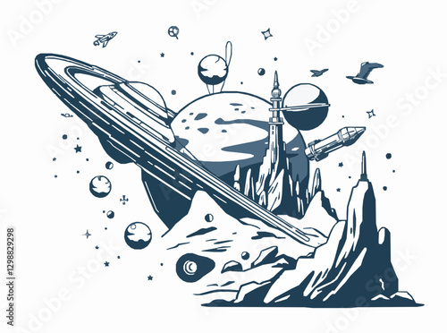 Galactic Colonization Concept with Sci-Fi Elements