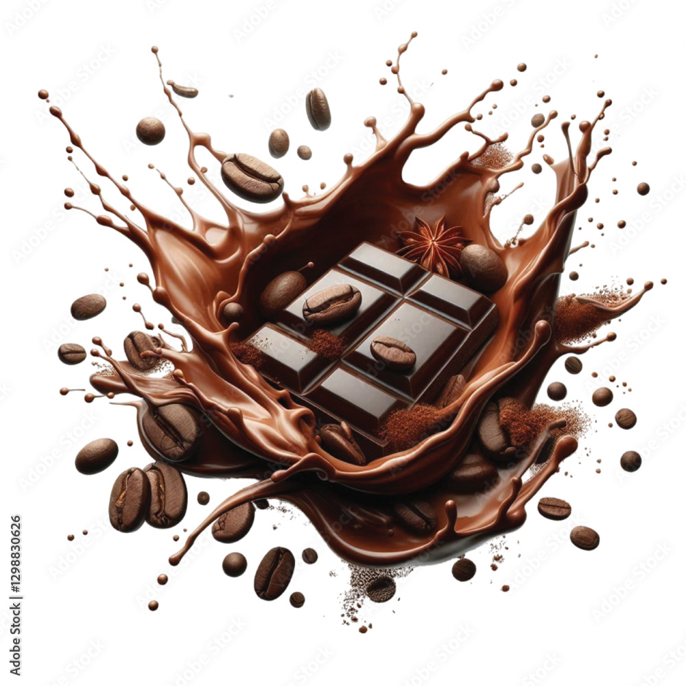 Fototapeta premium Chocolate splash vector