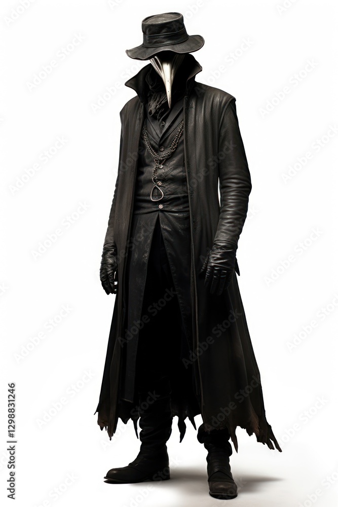 Plague doctor overcoat footwear costume. Plague doctor overcoat footwear costume.