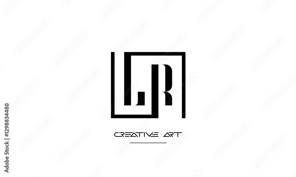 Obraz premium LR, RL, L, R abstract letters logo monogram