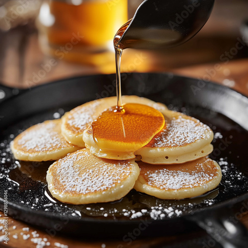 pancake slapjack pile on plate     