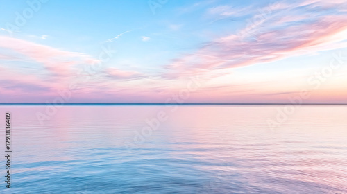 serene lake reflects beautiful purple sky at sunset