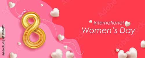 Happy International Women s Day 8th March greetings background