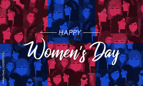 Happy International Women s Day 8th March greetings background