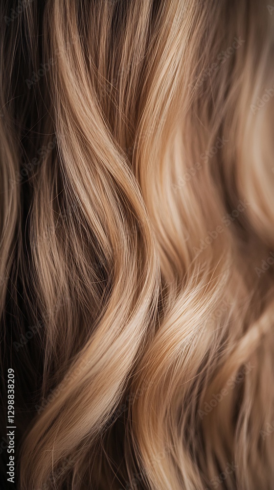 Naklejka premium woman wavy hair glowing ambient light