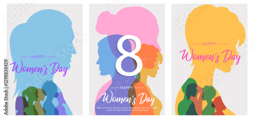 Happy International Women s Day 8th March greetings background