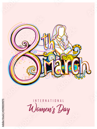 Happy International Women s Day 8th March greetings background