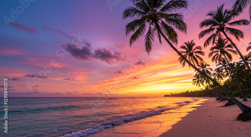 sunset on the beach