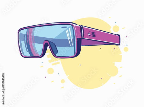 Augmented Reality Smart Glasses Vector Graphic Element