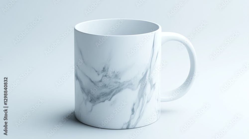 Obraz premium Marble Design Mug on Light Background