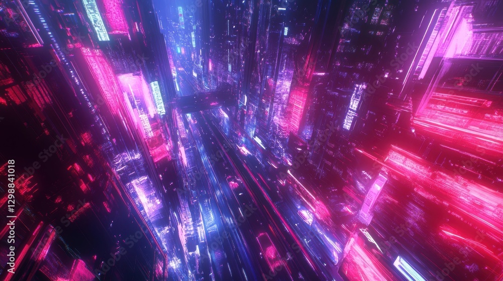 cyberpunk cityscape neon lights futuristic architecture cyberpunk cityscape neon lights futuristic architecture