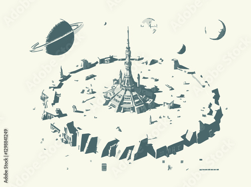 Extraterrestrial Settlement Blueprint for Space Colonization