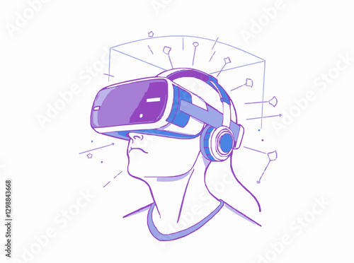 Virtual Reality Headset with Holographic Display