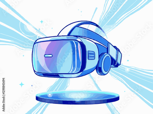 Virtual Reality Headset with Holographic Display