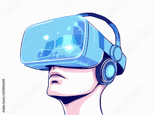Virtual Reality Headset with Holographic Display