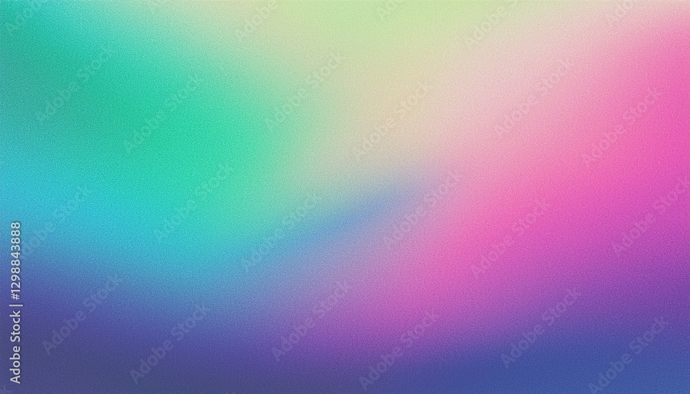 Fototapeta premium Grainy gradient background, pastel blue pink purple green noise texture banner, header cover poster backdrop design