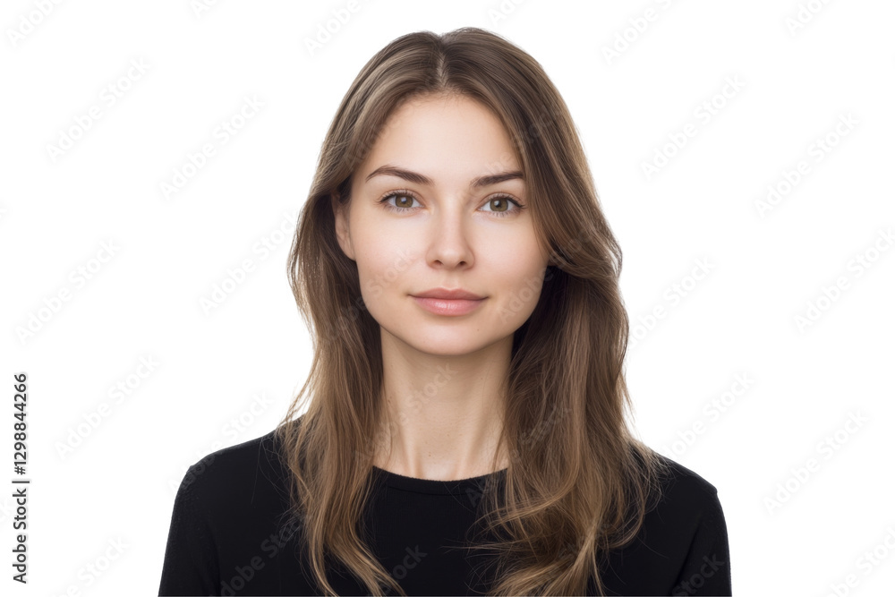Professional portrait of a woman studio setting png transparent background natural light headshot concept Professional portrait of a woman studio setting png transparent background natural light headshot concept
