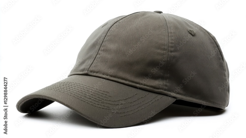 Fototapeta premium Gray baseball cap on white background (1)