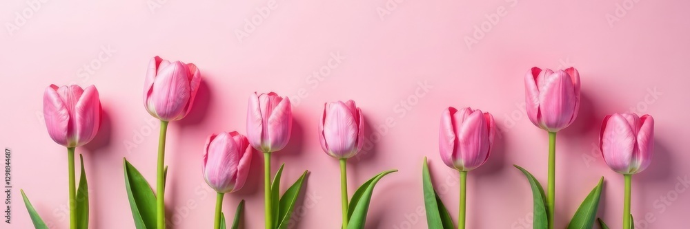 Pink tulips with subtle shading on a light pink background, light pink, pink tulips, tulip Pink tulips with subtle shading on a light pink background, light pink, pink tulips, tulip