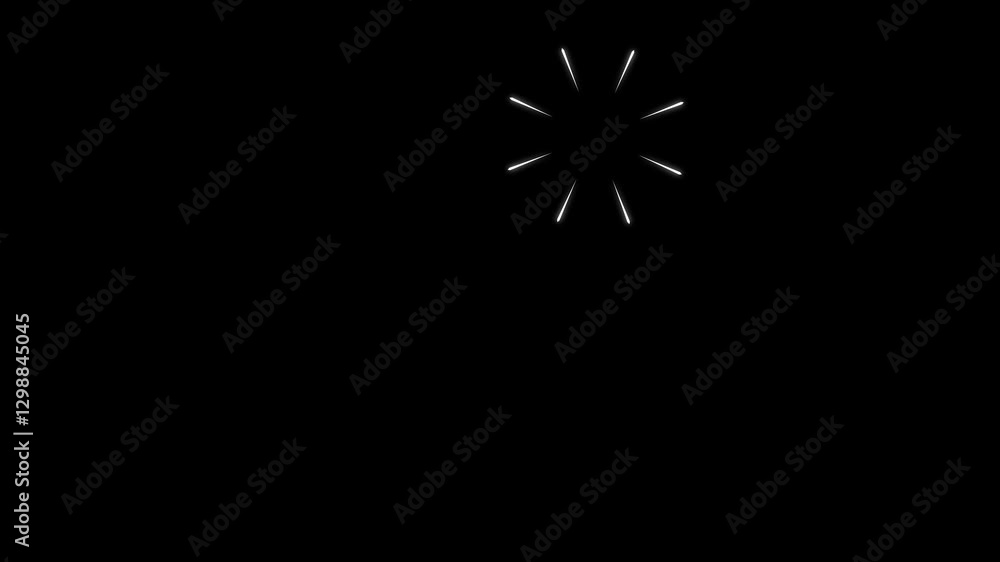 Stylish Circle Burst Fireworks Animation with Pop-Up Lines 4K