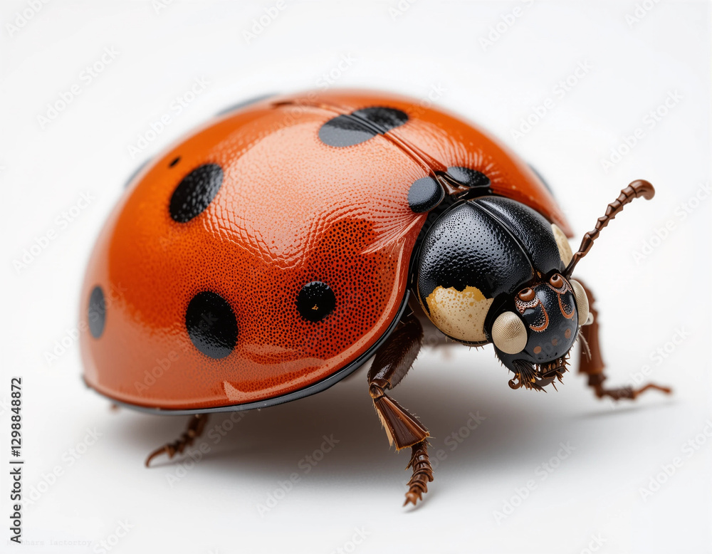 Fototapeta premium Nature’s Charm: The Delightful Beauty of Ladybugs
