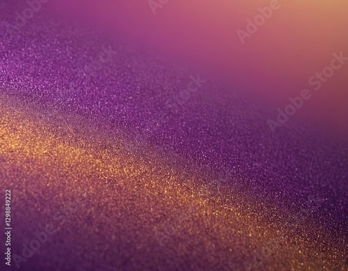 Close-up of shimmering purple and gold gradient texture illuminated beautifully.