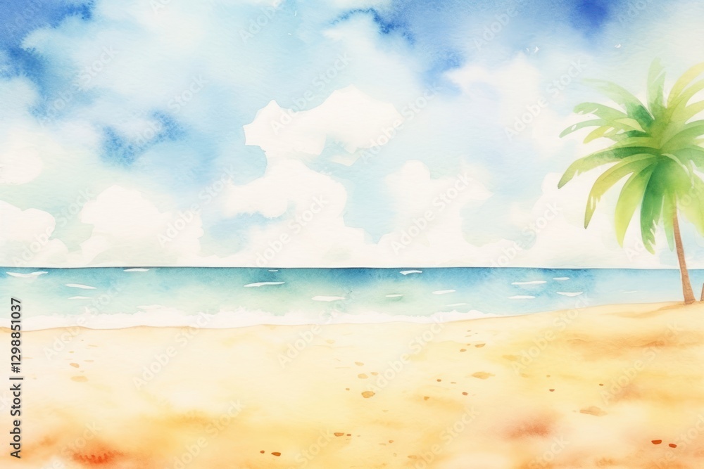 Obraz premium Summer sand beach and bokeh sun light backgrounds outdoors nature.