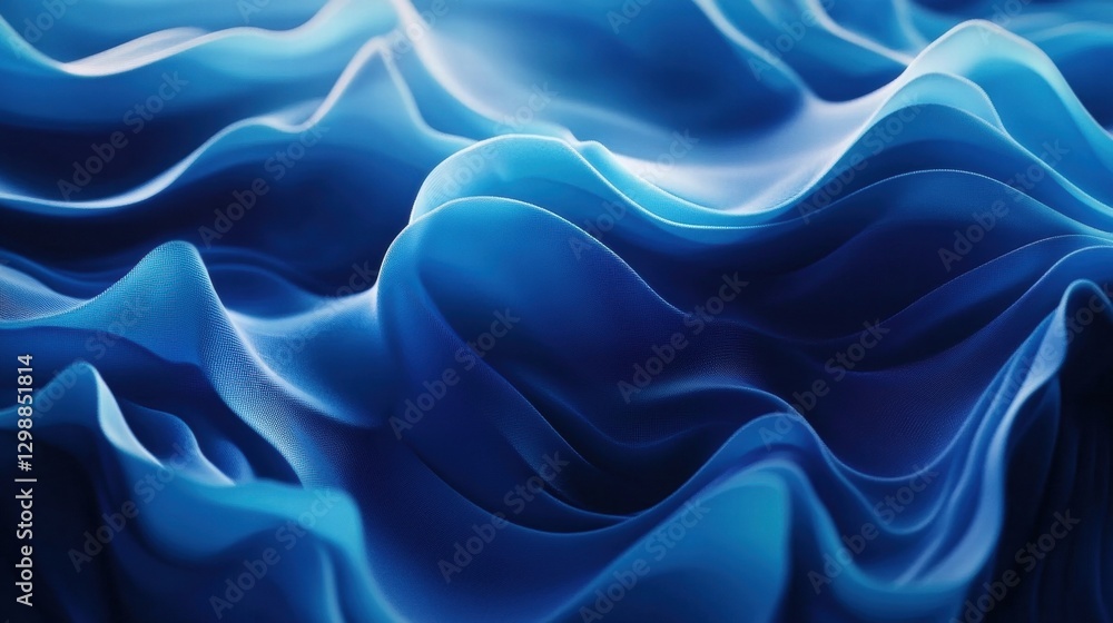 Obraz premium abstract blue fabric waves background
