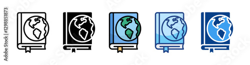 Geography  Icon Set Multiple Style Collection